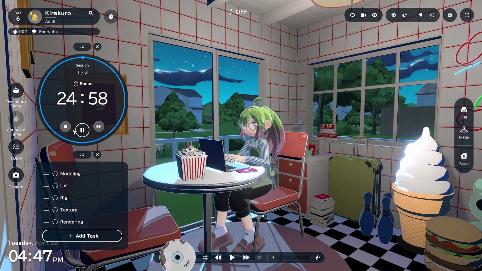 gogh: Focus with Your Avatar