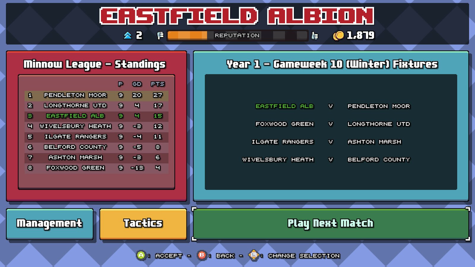 Bang Average Football - Play, Manage, Create