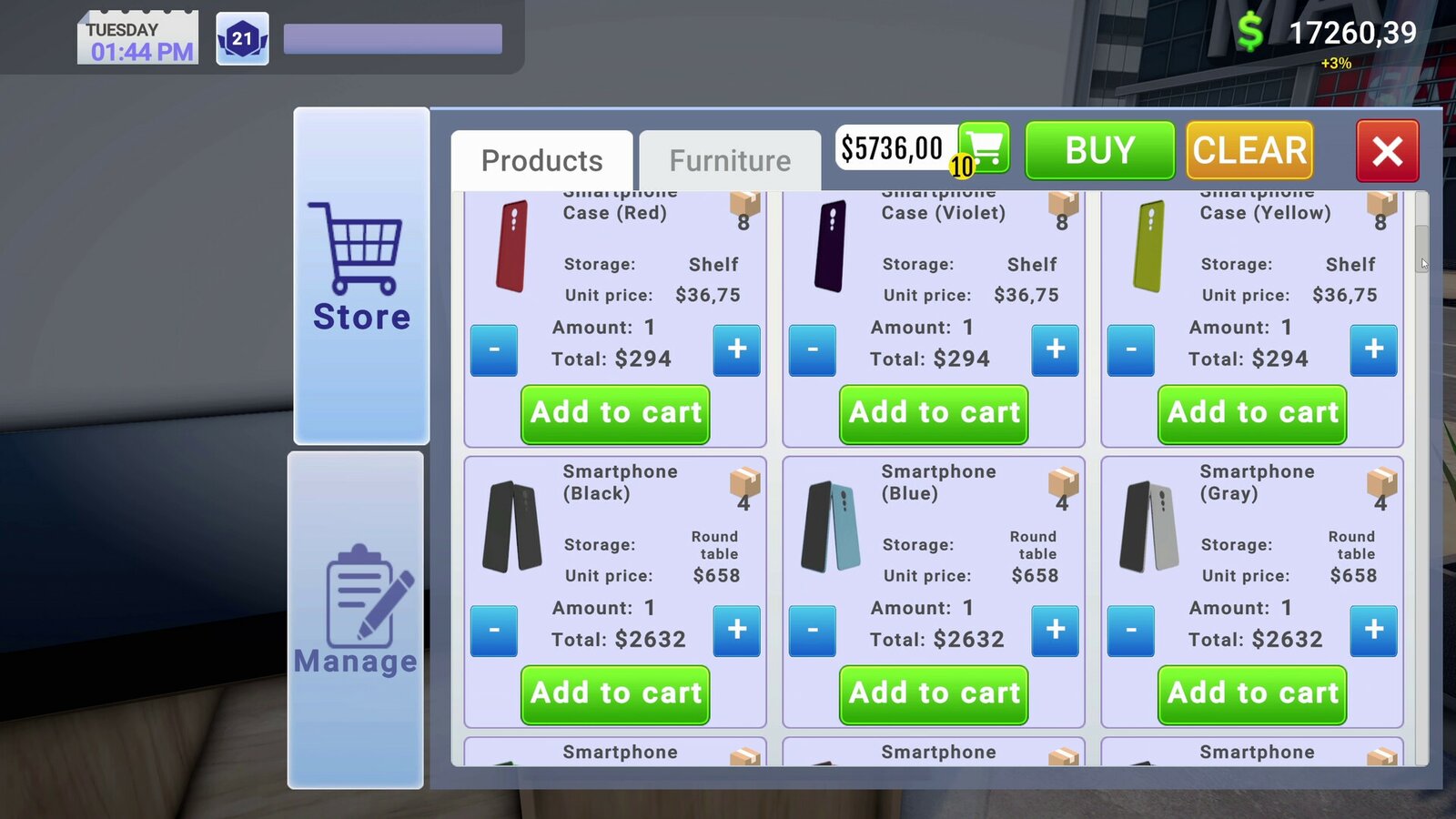 Electronics Store Simulator