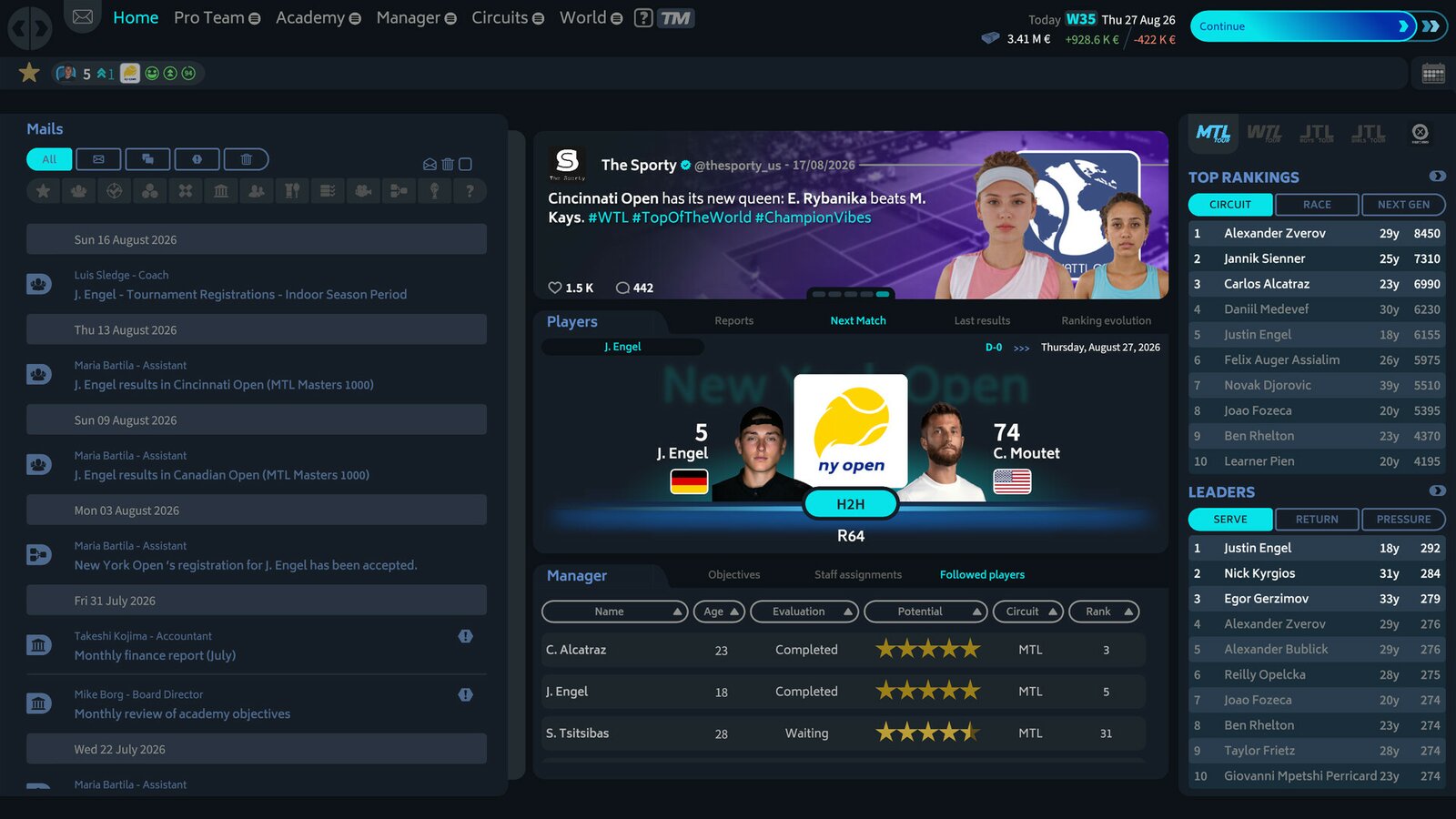 Tennis Manager 26
