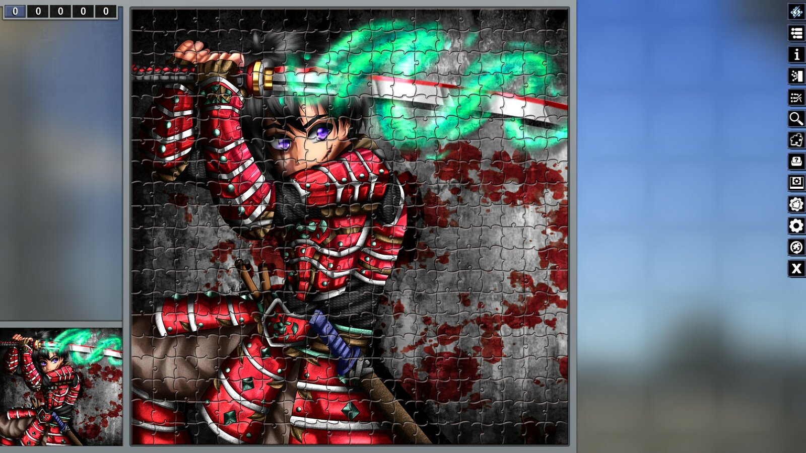 Pixel Puzzles Illustrations & Anime - Jigsaw Pack: Samurai