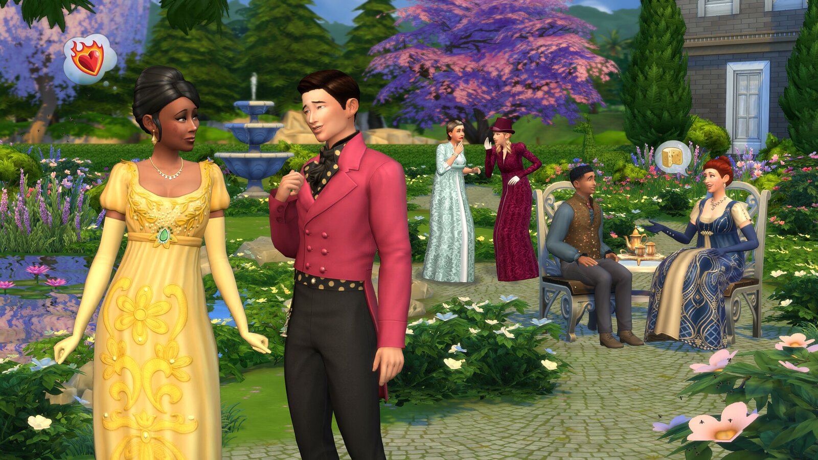 The Sims 4: Lady Bridgerton’s Masquerade Ball Fashion Kit